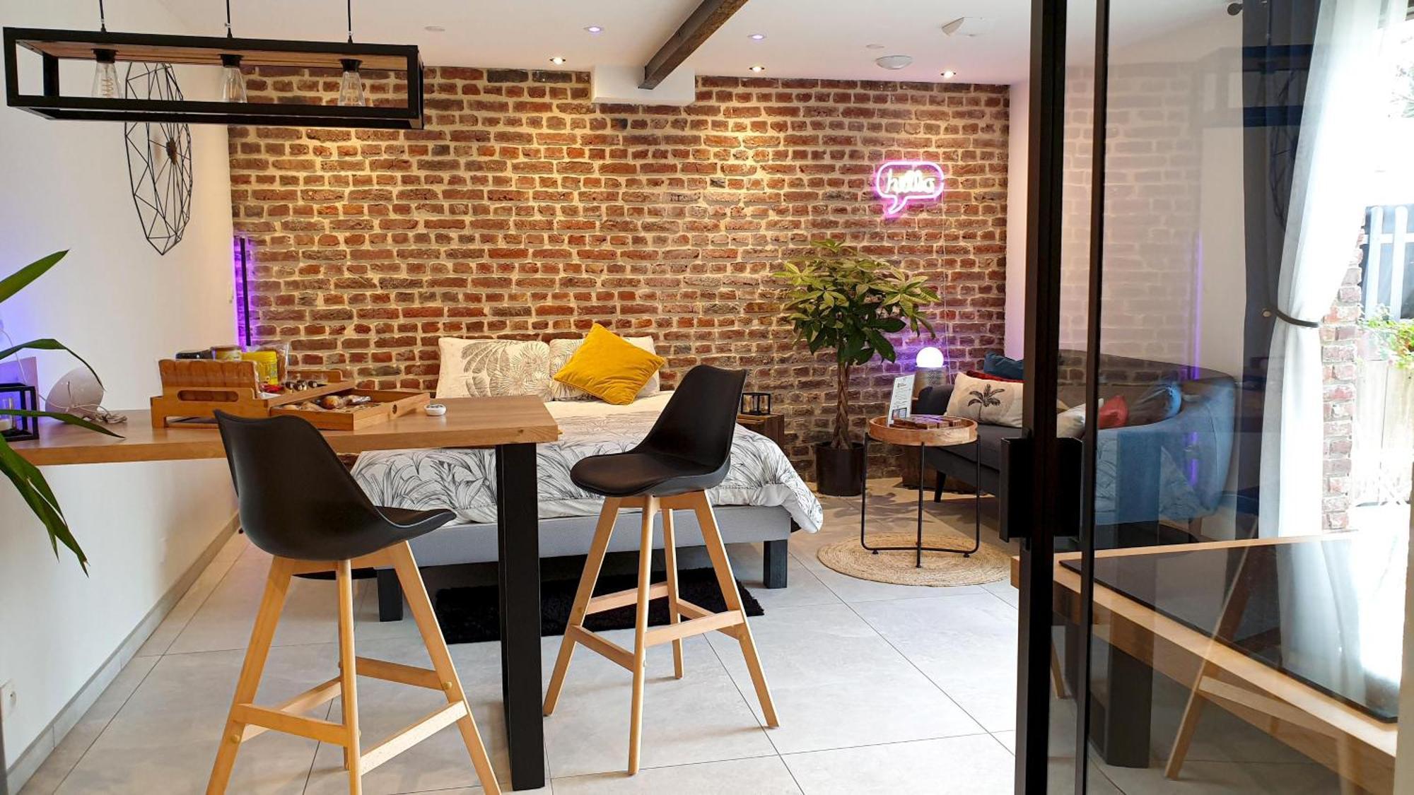 Awoingt Gary Suite - Studio Cosy, Spa Et Jardin Privatif A 4 Min De Cambrai מראה חיצוני תמונה